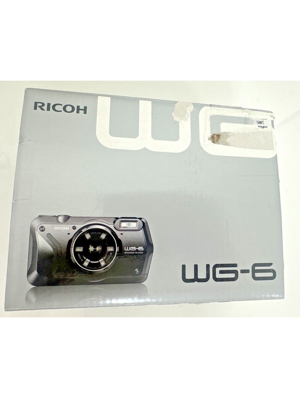 Ricoh WG-6 Waterproof Digital Camera Black Open Box 20MP 4K GPS Macro Stand